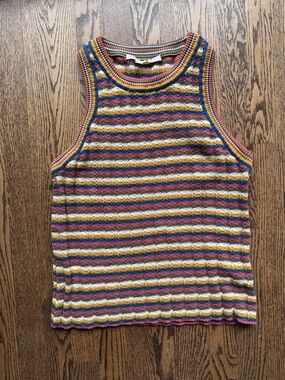 Veronica Beard Striped Knit Tank